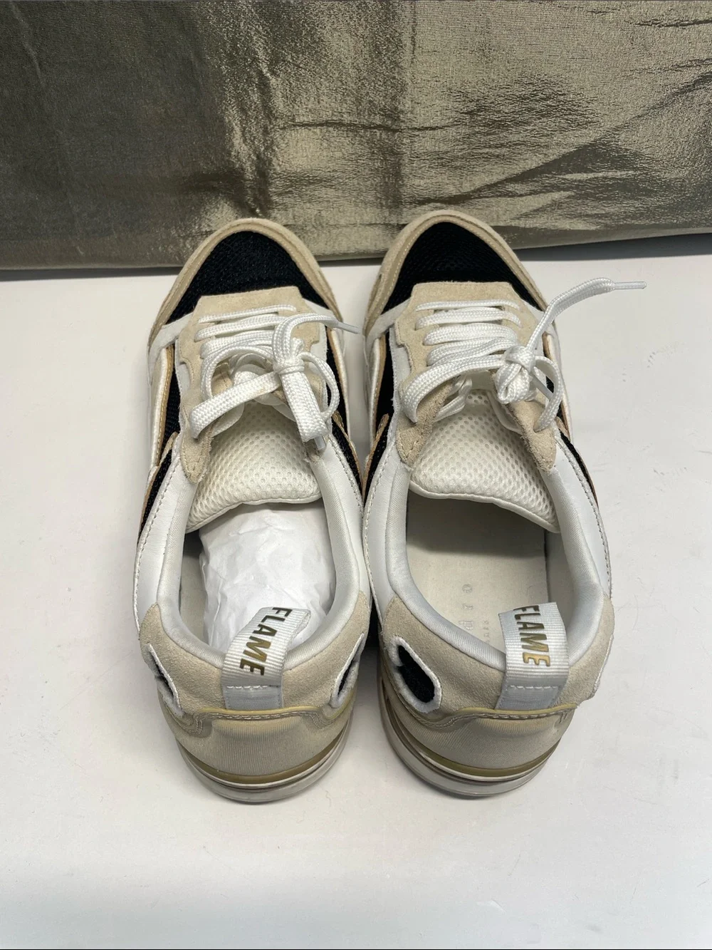 Flame Gold Trainer Sneakers